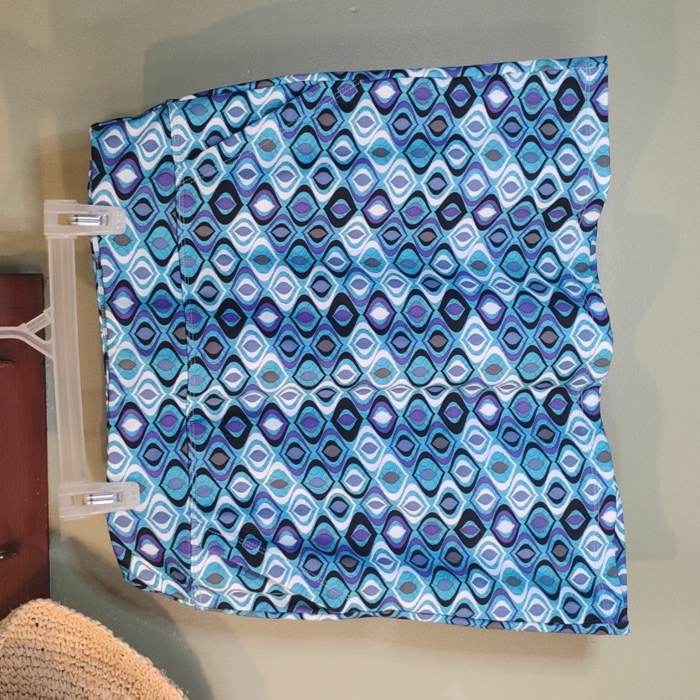 Vibrant Blue and Purple Skort with Retro Flair